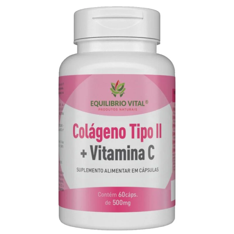 Colageno Tipo 2 Com Vitamina C 60 Cápsulas 500mg Equilibrio — imagem principal