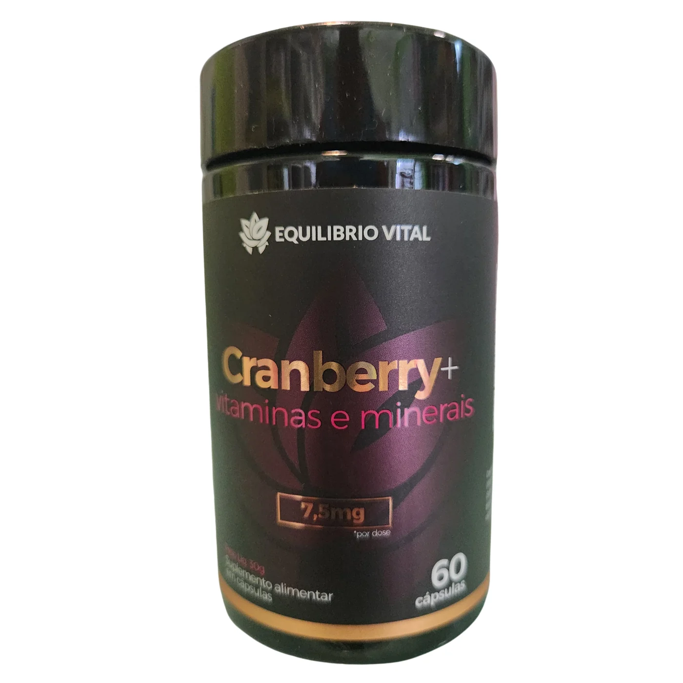 Cranberry Vitaminas e Minerais 60 cápsulas Equilíbrio — frente
