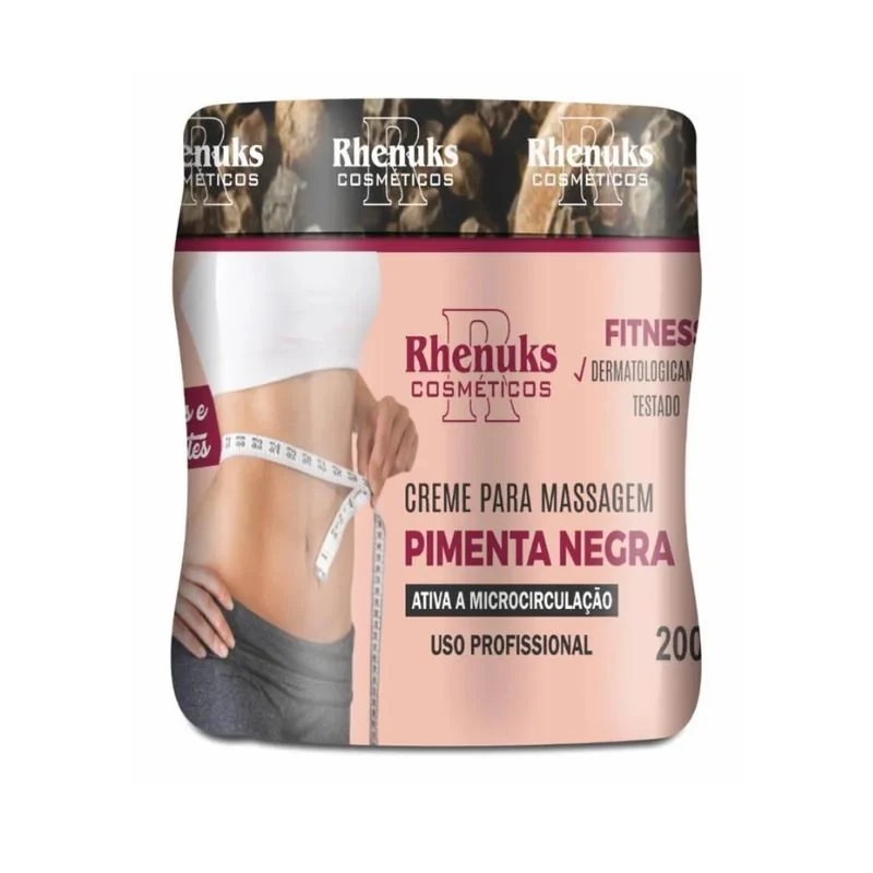 Creme para Massagem Pimenta Negra 200g Rhenuks — imagem principal