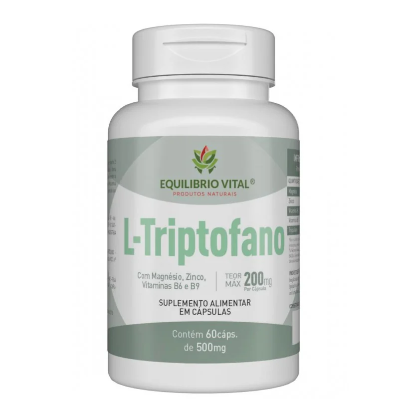 L-Triptofano 60 cápsulas 500mg Equilíbrio — imagem principal