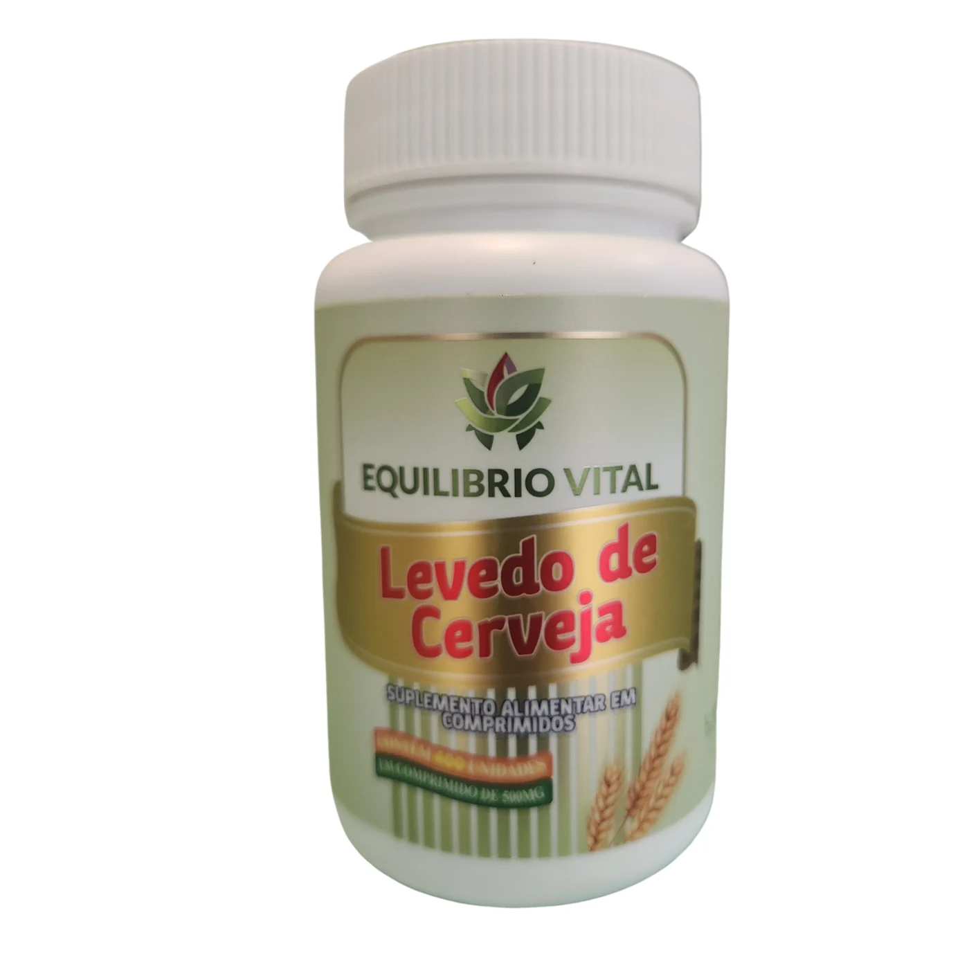 Levedo de Cerveja 400 comprimidos 500mg Equilíbrio Vital — frente