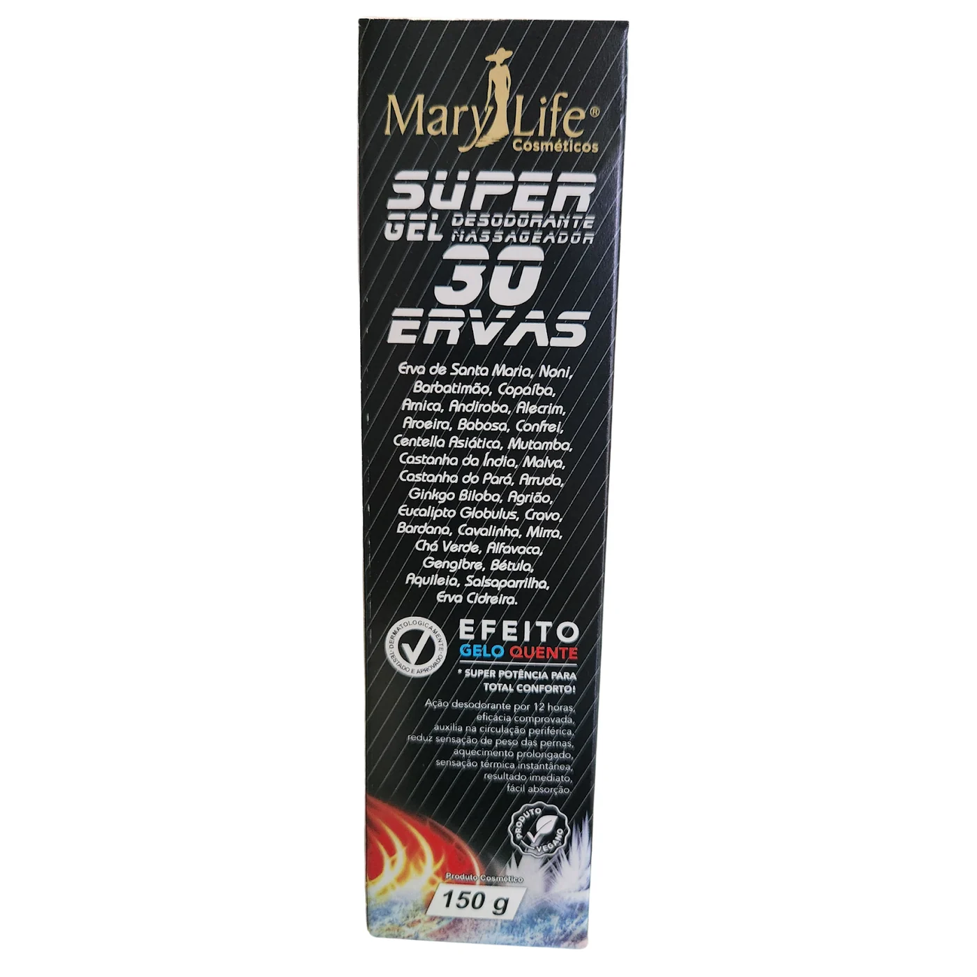 Super Gel 30 Ervas 150g Mary Life — frente