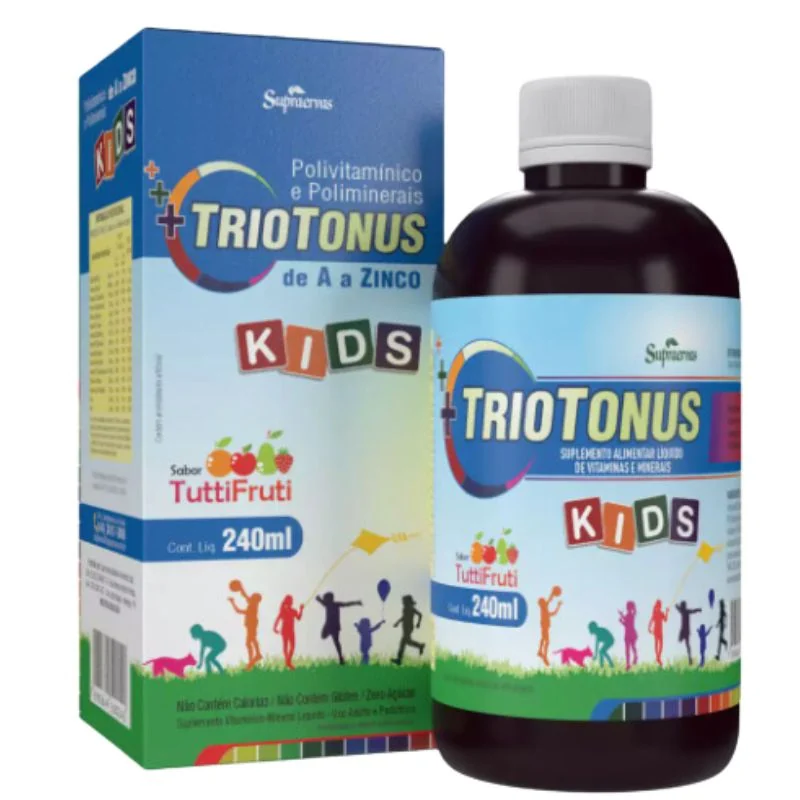 Triotonos Kids Polivitamínico e Mineral 240ml SupraErvas — imagem principal