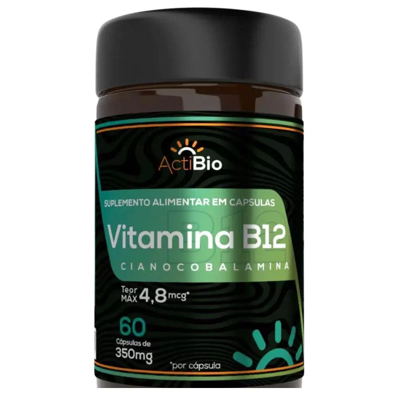 Vitamina B12 Cianocobalamina 60 cápsulas 300mg Activida — imagem principal