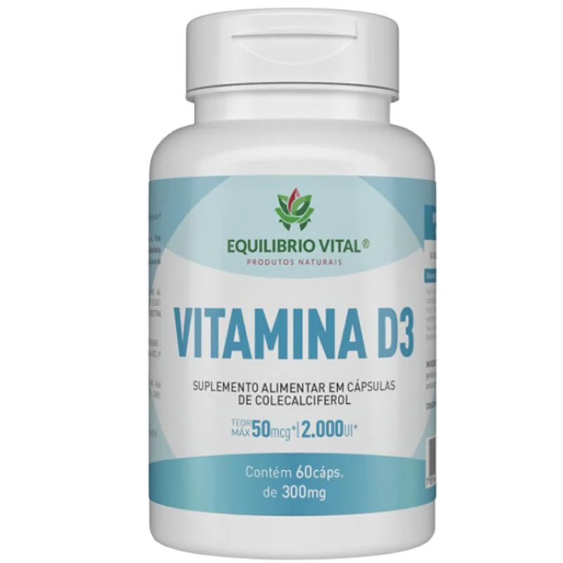 Vitamina D3 60 Cápsulas 300mg Equilibrio Vital — imagem principal