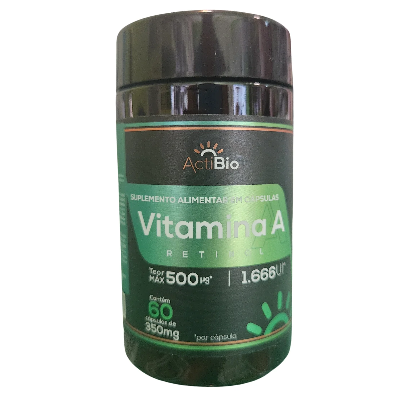 Vitamina A (Retinol) 60 cápsulas 500 mg — 1.666 UI — ActiVida — frente